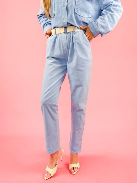 Spodnie sztruksowe Błękitne – Cordelia Pants 4