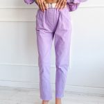 Spodnie sztruksowe Liliowe – Cordelia Pants 3