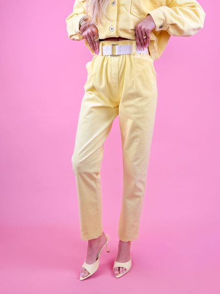 Spodnie sztruksowe Bananowe – Cordelia Pants 3