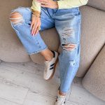 Spodnie jeansowe ballon z przetarciami – Rivella Denim 3