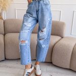 Spodnie jeansowe ballon z przetarciami – Rivella Denim 5