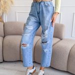 Spodnie jeansowe ballon z przetarciami – Rivella Denim 2