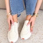 Skórzane sneakersy na grubej podeszwie Beżowe – Boldoria 2