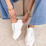 Skórzane sneakersy na grubej podeszwie Białe – Boldoria 5