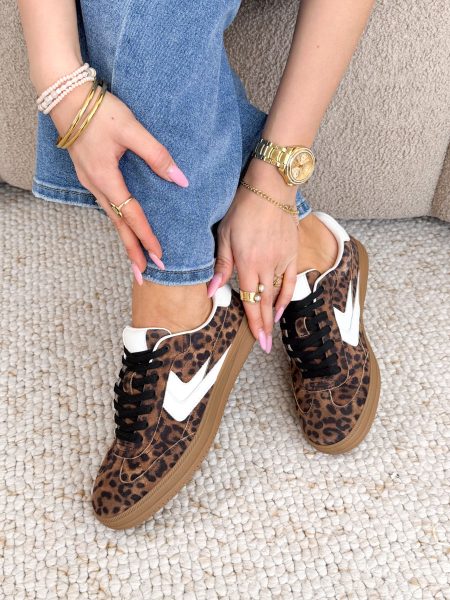 Skórzane sneakersy sportowe Panterkowe – Sportelle 1