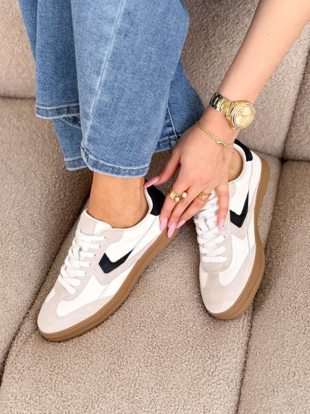 Skórzane sneakersy sportowe Białe – Sportelle 1