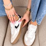 Skórzane sneakersy sportowe Białe – Sportelle 4