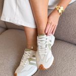 Sneakersy skórzane z przedłużoną podeszwą Oliwkowy – Longstepa 3