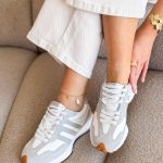 Sneakersy skórzane z przedłużoną podeszwą Szary – Longstepa 1