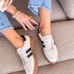 Skórzane sneakersy na platformie Biały – Levoria 3