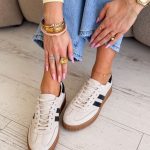 Skórzane sneakersy na platformie Biały – Levoria 2