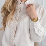 Koszula damska z haftem Śmietankowa – Embroline 2