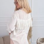 Koszula damska z haftem Śmietankowa – Embroline 3