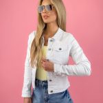 Katana jeansowa klasyczna Biała – Denica 3