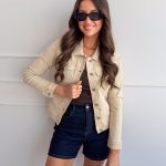 Katana jeansowa klasyczna Beżowy – Denica 4