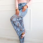 Spodnie jeansowe z koronką – Lacevera 1