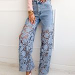 Spodnie jeansowe z koronką – Lacevera 2