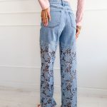 Spodnie jeansowe z koronką – Lacevera 3