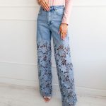 Spodnie jeansowe z koronką – Lacevera 5