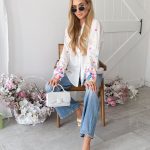 Koszula z kwiatowym haftem Biała – Florembra 1