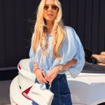 Bluzka koszulowa oversize zwiewna Błękitna – Airyra 4