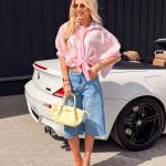 Bluzka koszulowa oversize zwiewna Różowa – Airyra 2