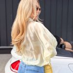 Bluzka koszulowa oversize zwiewna Bananowa – Airyra 4