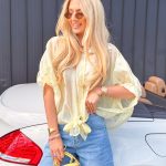 Bluzka koszulowa oversize zwiewna Bananowa – Airyra 2