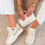 Masywne sneakersy z grubą podeszwą i sznurówkami Białe – Chunkera 3