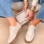 Sneakersy na beżowej podeszwie Beżowe – Beigra 2