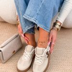 Sneakersy na beżowej podeszwie Beżowe – Beigra 5