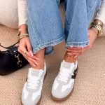 Sneakersy na beżowej podeszwie Białe – Beigra 4