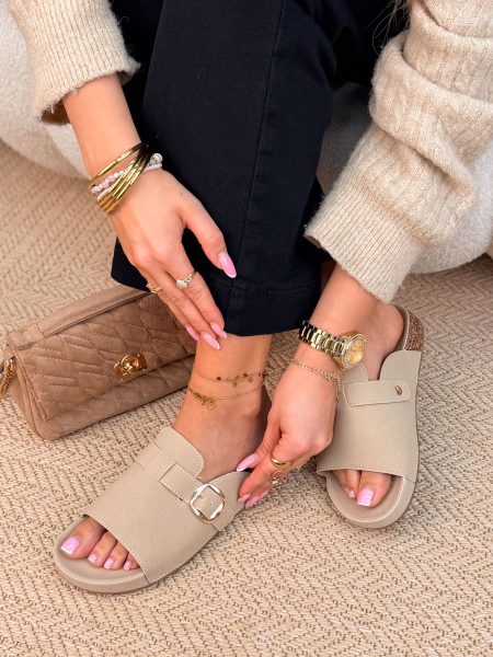 Klapki korkowe odkryte z klamrą Fango – Open Cork 1