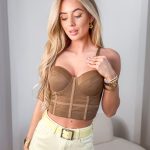 Top gorsetowy na ramiączkach modelujący Czekoladowy – Silhouettea 4