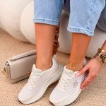 Buty sportowe na platformie Beżowe – Platoria 3