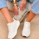 Buty sportowe na platformie Beżowe – Platoria 2