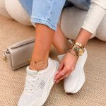 Buty sportowe na platformie Beżowe – Platoria 1
