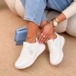 Buty sportowe na platformie Białe – Platoria 1