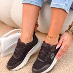 Buty sportowe na platformie Czarne – Platoria 3
