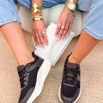Buty sportowe na platformie Czarne – Platoria 2