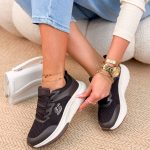 Buty sportowe na platformie Czarne – Platoria 1