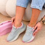 Buty sportowe na platformie Szare – Platoria 3