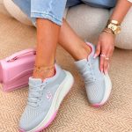 Buty sportowe na platformie Szare – Platoria 1