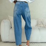 Spodnie jeansowe balloon fit z dziurami – Rivora 5