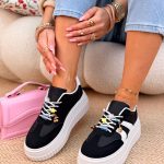 Sneakersy z grubą podeszwą lifestylowe Czarny – Urban Chunk 4