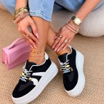 Sneakersy z grubą podeszwą lifestylowe Czarny – Urban Chunk 1