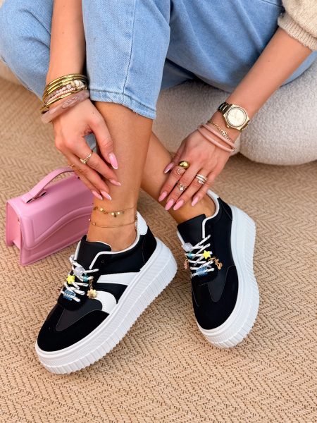 Sneakersy z grubą podeszwą lifestylowe Czarny – Urban Chunk 1