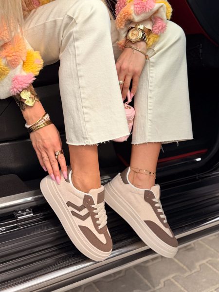 Zamszowe sneakersy sportowe Czekoladowy – Suede Motion 1