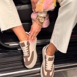 Zamszowe sneakersy sportowe Czekoladowy – Suede Motion 4